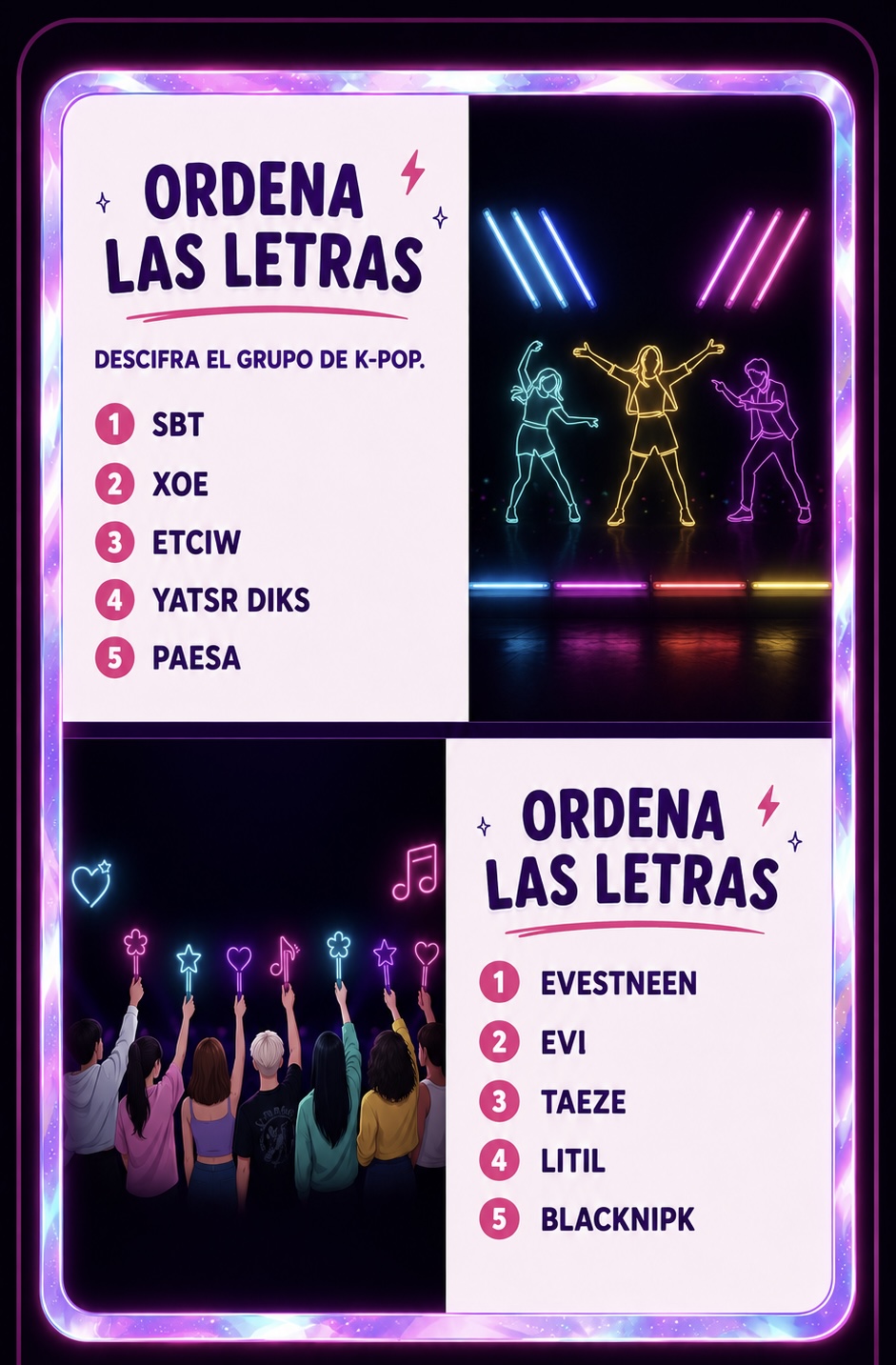 ORDENA LAS LETRAS